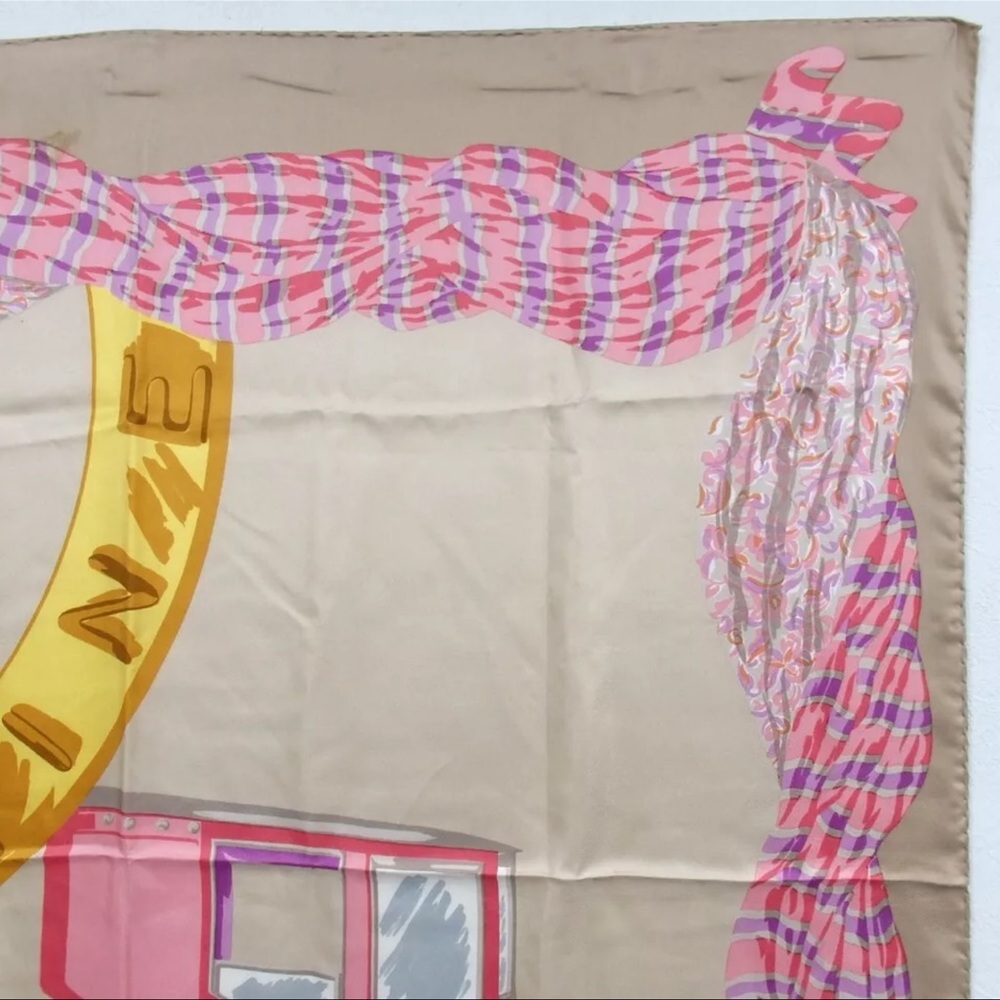 AUTH Celine Silk Scarf Pink - Picture 3 of 7